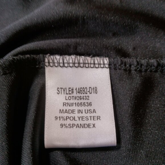 Slinky Brand Shirt Plus Size 1X Open Front Black Velour Mirrored Sequins Party - Picture 8 of 11